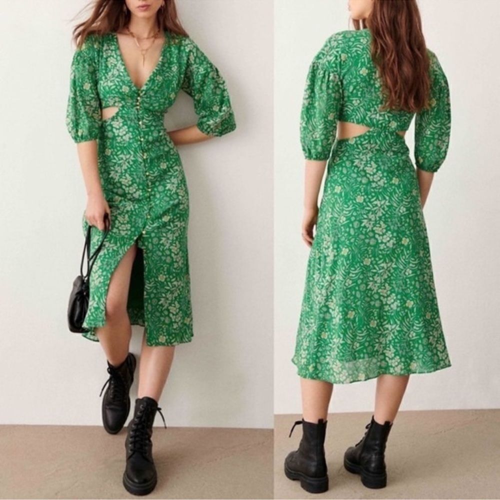 BA&SH Aria Cutout Midi Dress